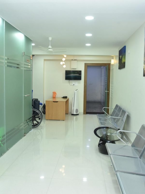 Patient waiting area at Agrawal Hearing and Speech Clinic in Indore